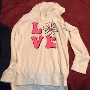 Lot of 2 hooded l/s shirts